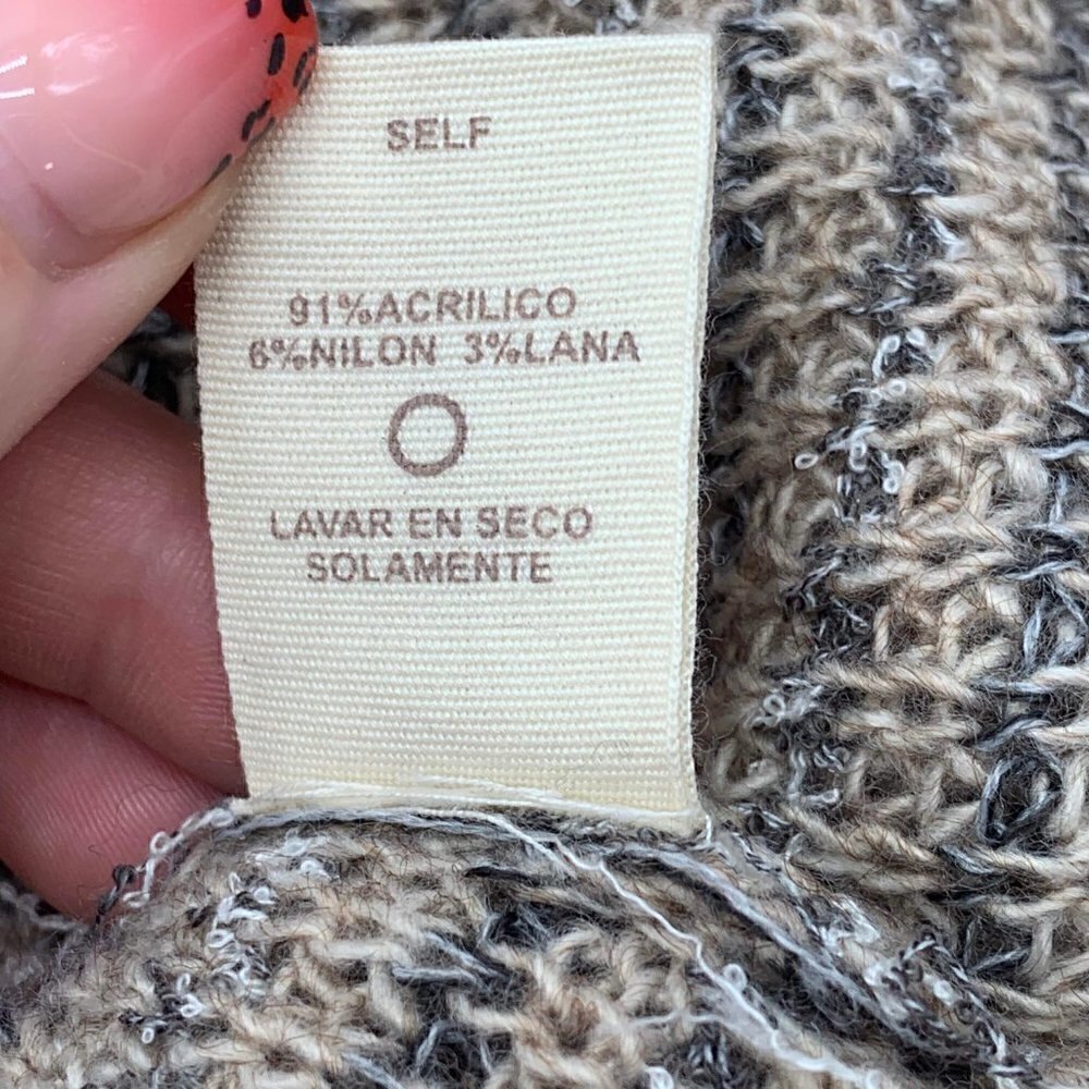 Hem & Thread Tan w/ Black & White Strips Sweater - Picture 6 of 6